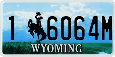 WY license plate 16064M