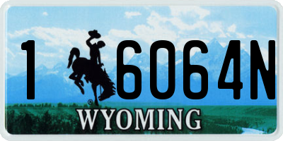 WY license plate 16064N