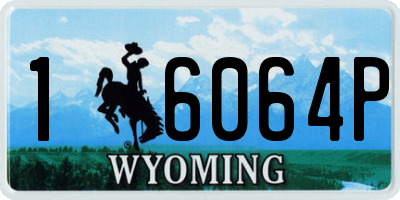 WY license plate 16064P
