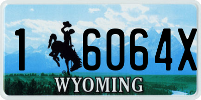 WY license plate 16064X