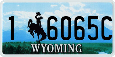 WY license plate 16065C