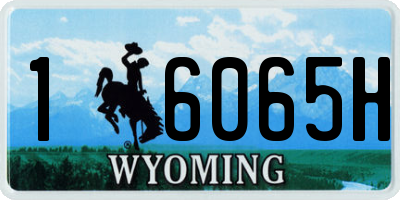 WY license plate 16065H