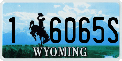 WY license plate 16065S