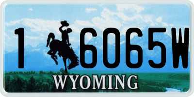 WY license plate 16065W