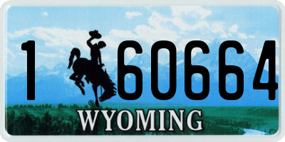 WY license plate 160664