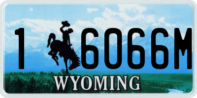 WY license plate 16066M