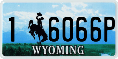 WY license plate 16066P