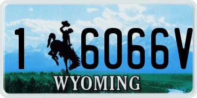 WY license plate 16066V