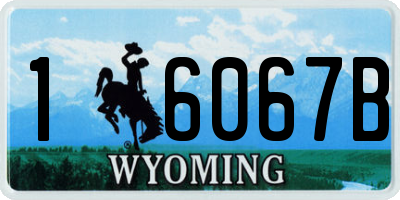 WY license plate 16067B