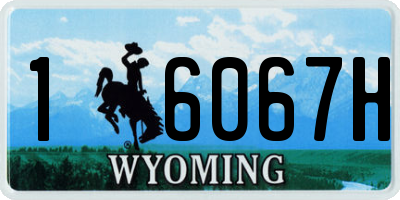 WY license plate 16067H
