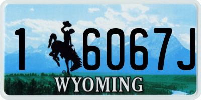 WY license plate 16067J