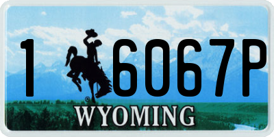 WY license plate 16067P