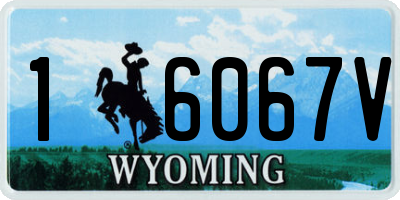 WY license plate 16067V