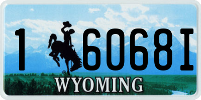 WY license plate 16068I