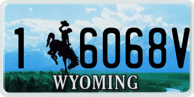 WY license plate 16068V
