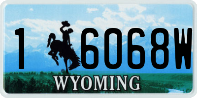 WY license plate 16068W
