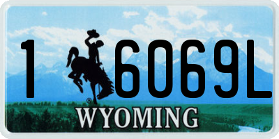 WY license plate 16069L