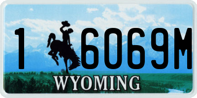 WY license plate 16069M