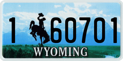 WY license plate 160701