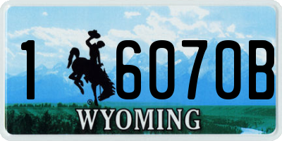 WY license plate 16070B