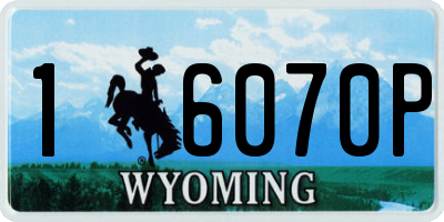 WY license plate 16070P