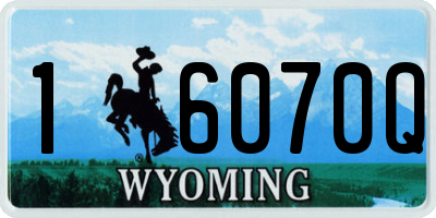 WY license plate 16070Q