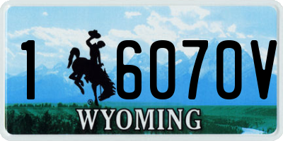 WY license plate 16070V