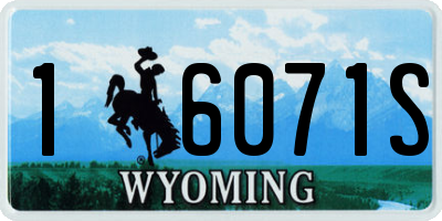 WY license plate 16071S