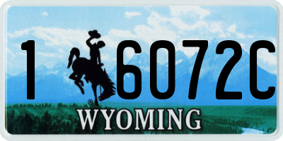 WY license plate 16072C