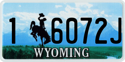 WY license plate 16072J