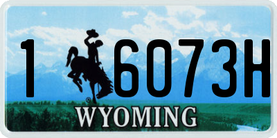 WY license plate 16073H