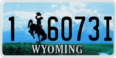 WY license plate 16073I