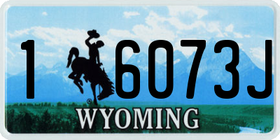 WY license plate 16073J