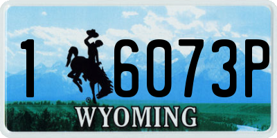 WY license plate 16073P