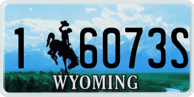 WY license plate 16073S