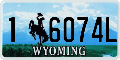 WY license plate 16074L