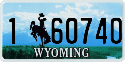 WY license plate 16074O