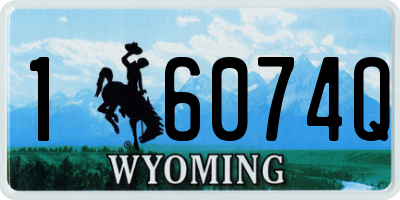 WY license plate 16074Q