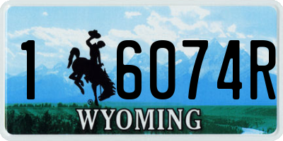 WY license plate 16074R