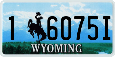 WY license plate 16075I