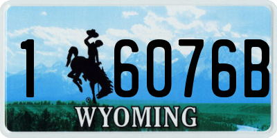WY license plate 16076B