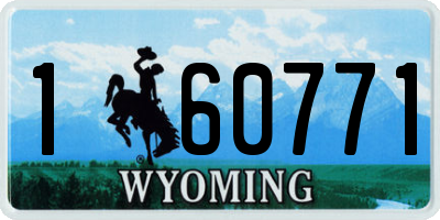 WY license plate 160771