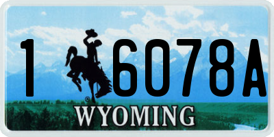 WY license plate 16078A