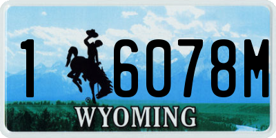 WY license plate 16078M