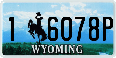 WY license plate 16078P