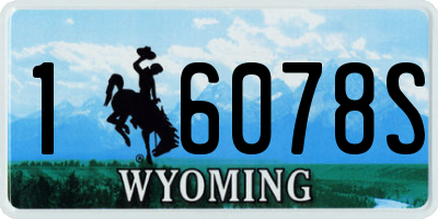WY license plate 16078S