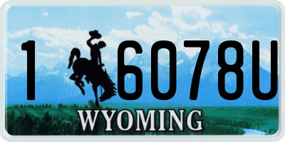 WY license plate 16078U