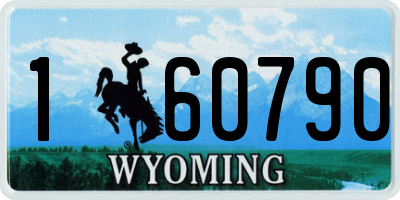 WY license plate 160790