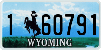 WY license plate 160791