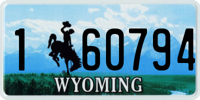 WY license plate 160794